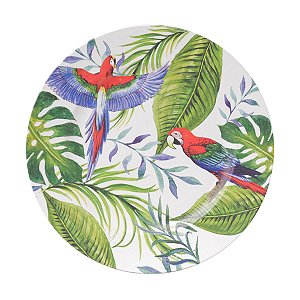CJ 6 SOUSPLATS DE PLÁSTICO ARARA AZUL 33cm
