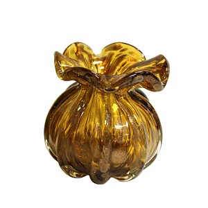 TROUXINHA GOLDEN VIDRO L7,5CM X P7,5 CM X A11,5CM COR AMBAR