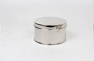 POTE C/TAMPA DE LATÃO NIQUELADO DEMI 12,5x8,5cm