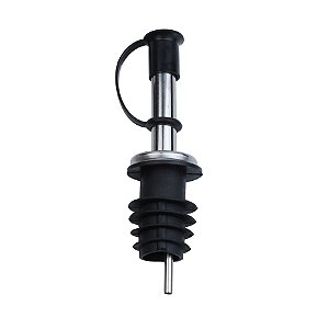 JG BICO DOSADOR VINHO 2 PECAS ACO INOX BORRACHA 2X9CM