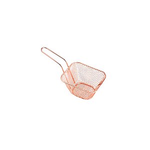 CESTA DE AÇO INOX ROSÉ 20x8x9cm