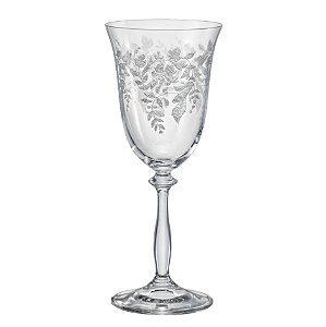 JG 6 TACAS AGUA ANGELA EM CRISTAL ECOLOGICO 350ML 22CM