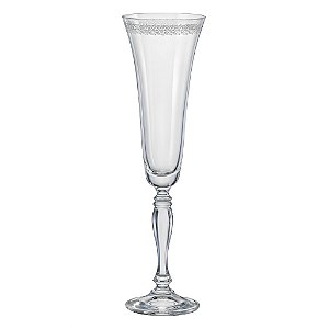 JG 6 TACAS CHAMPANHE EM CRISTAL ECOLOGICO 180ML 25,5CM