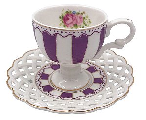 JG 12 PECAS MON PETIT PARA CAFE EM PORCELANA 80ML