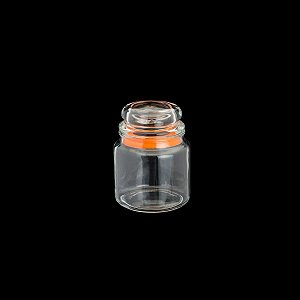 POTE HERMÉTICO DE VIDRO TRANSPARENTE E SILICONE 520ml