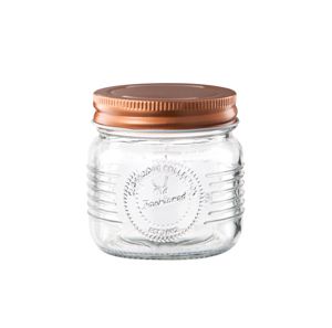 PORTA MANTIMENTO VIDRO TAMPA AÇO INOX ROSÉ GOLD OLD 250ml