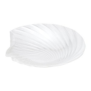 CENTRO DE MESA DE VIDRO CONCHA PEROLADA 33x8,5cm