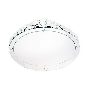 ESPELHO DECORATIVO VENEZIANO EM VIDRO PRATA 78CM X 96CM