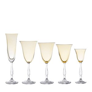 CJ 30 TAÇAS DE CRISTAL ECOLÓGICO ANTIK/FREGATA ÂMBAR