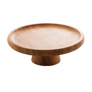 PRATO P/BOLO C/PÉ DE BAMBU VERONA 20x7cm
