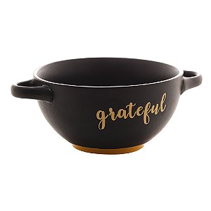 CONSUME CERÂMICA GRATEFUL PRETO MATT/AMARELO 12x7cm