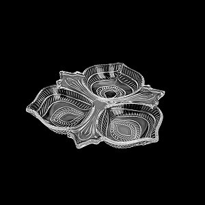 PETISQUEIRA C/3 DIVISÓRIAS DE CRISTAL VINTAGE 26x4cm