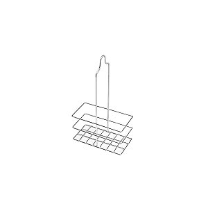 SUPORTE P/GALHETEIRO DE FERRO CROMADO 15x7,5x26cm