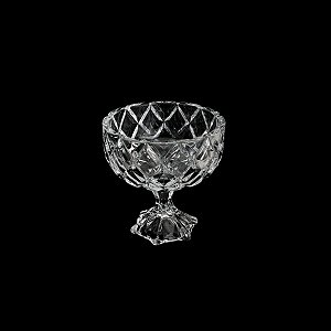 CENTRO DE MESA C/PÉ DE CRISTAL DELI 18x18cm