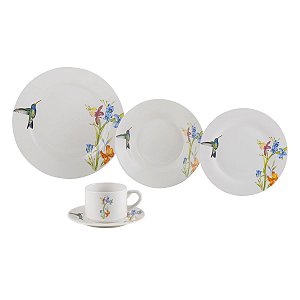 APARELHO DE JANTAR 20PC DE PORCELANA BEIJA-FLOR