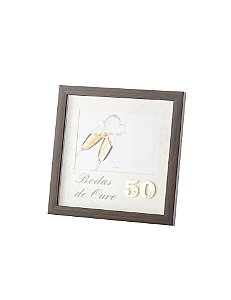 PORTA RETRATO DE PLÁSTICO BODAS DE OURO 13x18cm