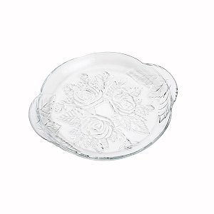 TRAVESSA OVAL DE VIDRO GARDÊNIA 25,5x28,5x4cm
