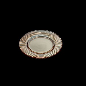 PRATO P/SOBREMESA DE CRISTAL ÂMBAR RENAISSANCE 22,5cm