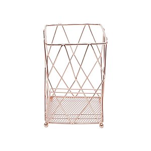 SUPORTE P/TALHERES DE FERRO CROMADO ROSÉ 10x15cm