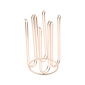 SUPORTE 16 CÁPSULAS CAFÉ TRÊS CORAÇÕES CROMADO ROSÉ 10x10x19