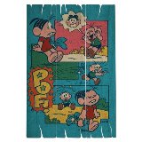 PLACA MADEIRA TM MONICA PUNCHED CEBOLINHA COLORIDO