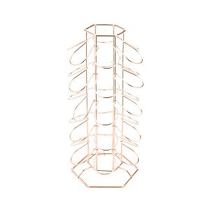SUPORTE 30 CÁPSULAS CAFÉ DOLCE GUSTO CROMADO ROSÉ 16x14x36
