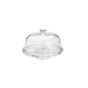 PRATO P/BOLO DE CRISTAL CRONOS 30,5x21cm