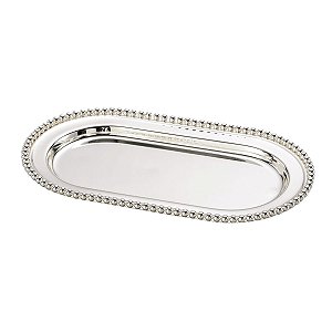 BANDEJA DE ZAMAC NIQUELADO BALLS 23x13x5cm