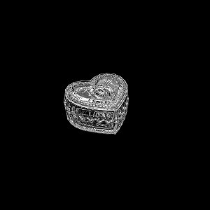 POTICHE DE CRISTAL CORAÇÃO 8x6,5x4cm