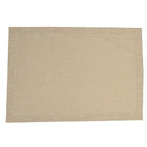 JG 2 LUGARES AMERICANOS AJOUR EM ALGODAO 50X35CM COR BEGE