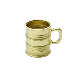 CJ 6 CANECAS DE VIDRO VINTAGE DOURADO 245ml