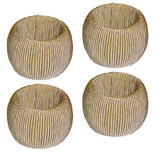 JG 4 ANEIS COTTON GUARDANAPO PLASTICO ALGODAO 5X5CM