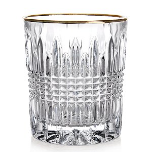 JG 6 COPOS EDIMBURGO GOLD RIM CRISTAL ECOLOGICO 260ML 9CM