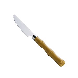 CJ 6 FACAS P/SOBREMESA AÇO INOX C/CABO PLÁSTICO BAMBU 20cm