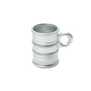 CJ 6 CANECAS DE VIDRO VINTAGE PRATEADO 95ml