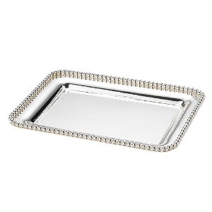 BANDEJA DE ZAMAC NIQUELADO BALLS 28x20cm