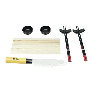 CJ ESTEIRA SUSHI 2 MOLHEIRAS 2 PARES HASHI 2 SUPORTES