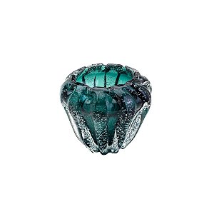 VASO DE VIDRO ITALY VERDE ESMERALDA 16x14cm