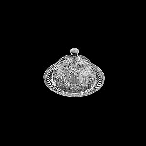 QUEIJEIRA DE CRISTAL C/TAMPA RENAISSANCE 20cm