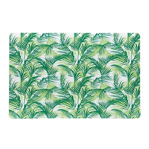 LUGAR AMERICANO DE PLÁSTICO LEAF VERDE E BRANCO 43,5x28,5cm