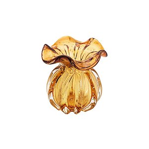 VASO DE VIDRO ITALY ÂMBAR 11,5x13cm