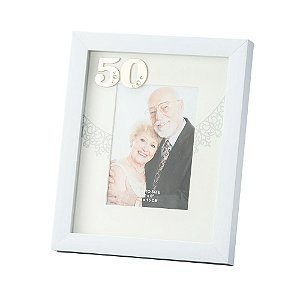 PORTA RETRATO DE PLÁSTICO BODAS DE OURO 10x15cm