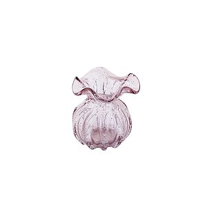 VASO DE VIDRO ITALY ROSA CLARO 10x11cm