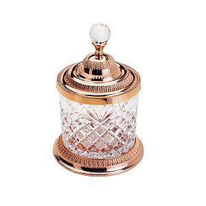 POTE MULTIUSO DE ZAMAC CRISTAL ROSÉ 15x21,5cm