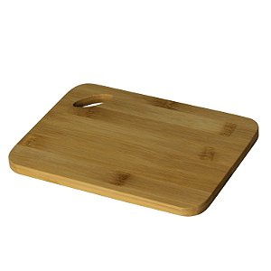 TÁBUA DE CORTE DE BAMBU 20x15x1cm MATERIAL: 100% BAMBU