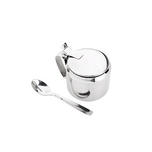 AÇUCAREIRO C/COLHER DE AÇO INOX PRIME 300ml