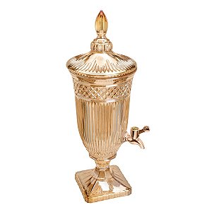 DISPENSER CRISTAL ECOLÓGIC ÂMBAR PERSA TORNEIRA ROSÉ 2l