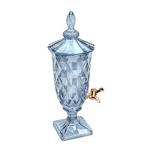 DISPENSER CRISTAL ECOLÓGICO C/TORNEIRA COBRE AZUL DIAMOND 2l