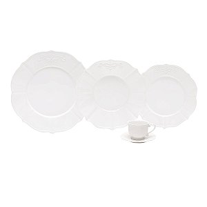 APARELHO  JANTAR 30 PC P/CAFÉ  PORCELANA SUPER WHITE GENEBRA