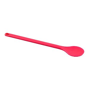 COLHER DE SILICONE ROSA 30,5x5cm